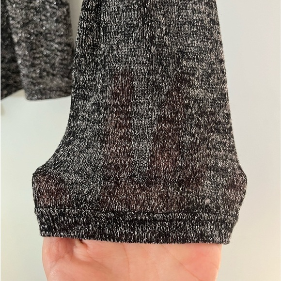 Chenault Blouse. Metallic Sheer Body. Asymmetrical Hem w/ Side Zipper. Size XL. - Picture 3 of 6